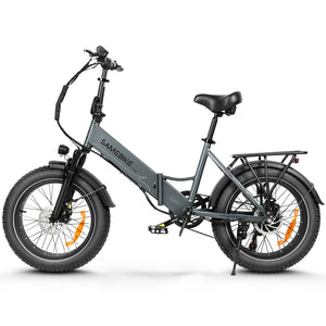 SAMEBIKE LOTDM200-II Folding Electric Bike, 750W Motor, 48V 13Ah Removable Battery, 20 x 4.0 Inch Fat Tire, 40km/h Max Speed, 80km Range, Dual Suspension System, Mechanical Disc Brakes