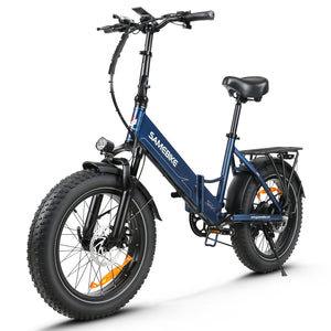 SAMEBIKE LOTDM200-II Folding Electric Bike, 750W Motor, 48V 13Ah Removable Battery, 20 x 4.0 Inch Fat Tire, 40km/h Max Speed, 80km Range, Dual Suspension System, Mechanical Disc Brakes