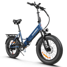 Load image into Gallery viewer, SAMEBIKE LOTDM200-II Folding Electric Bike, 750W Motor, 48V 13Ah Removable Battery, 20 x 4.0 Inch Fat Tire, 40km/h Max Speed, 80km Range, Dual Suspension System, Mechanical Disc Brakes