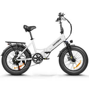 SAMEBIKE LOTDM200-II Folding Electric Bike, 750W Motor, 48V 13Ah Removable Battery, 20 x 4.0 Inch Fat Tire, 40km/h Max Speed, 80km Range, Dual Suspension System, Mechanical Disc Brakes