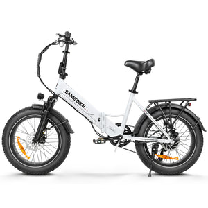 SAMEBIKE LOTDM200-II Folding Electric Bike, 750W Motor, 48V 13Ah Removable Battery, 20 x 4.0 Inch Fat Tire, 40km/h Max Speed, 80km Range, Dual Suspension System, Mechanical Disc Brakes