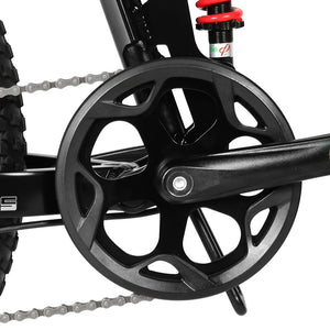 Vélo électrique Samebike LO26-Plus, moteur 1000 W, batterie 48 V 15 Ah, pneus 26 pouces, vitesse maximale 45 km/h, autonomie 100 km, freins à disque hydrauliques, double suspension réglable, Shimano 7 vitesses - Noir