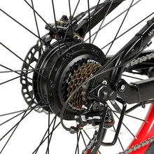 Load image into Gallery viewer, Vélo électrique Samebike LO26-Plus, moteur 1000 W, batterie 48 V 15 Ah, pneus 26 pouces, vitesse maximale 45 km/h, autonomie 100 km, freins à disque hydrauliques, double suspension réglable, Shimano 7 vitesses - Noir