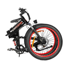 Load image into Gallery viewer, Vélo électrique Samebike LO26-Plus, moteur 1000 W, batterie 48 V 15 Ah, pneus 26 pouces, vitesse maximale 45 km/h, autonomie 100 km, freins à disque hydrauliques, double suspension réglable, Shimano 7 vitesses - Noir