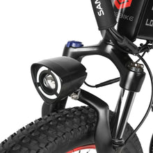 Load image into Gallery viewer, Vélo électrique Samebike LO26-Plus, moteur 1000 W, batterie 48 V 15 Ah, pneus 26 pouces, vitesse maximale 45 km/h, autonomie 100 km, freins à disque hydrauliques, double suspension réglable, Shimano 7 vitesses - Noir