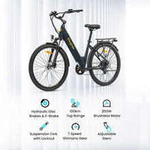 Load image into Gallery viewer, Vélo électrique Eleglide T2, moteur de 250 W, batterie 36V 13Ah, 27,5 * 2,1 pouces de pneu, vitesse maximale de 25 km / h, plage maximale de 100 km, freins à disque hydraulique, fourche de suspension avec lock-out